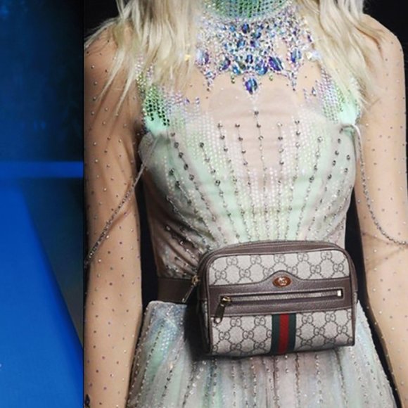 Gucci Medium Ophidia GG Supreme Canvas/Leather Belt Bag Size 95cm - Picture 13 of 14